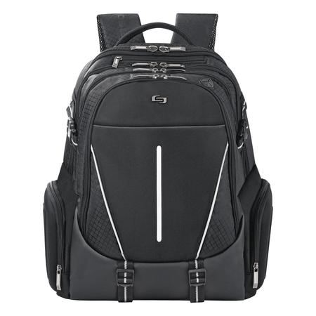 Solo Active Laptop Backpack 12-1/2"x6"x18-3/4", Black ACV7004